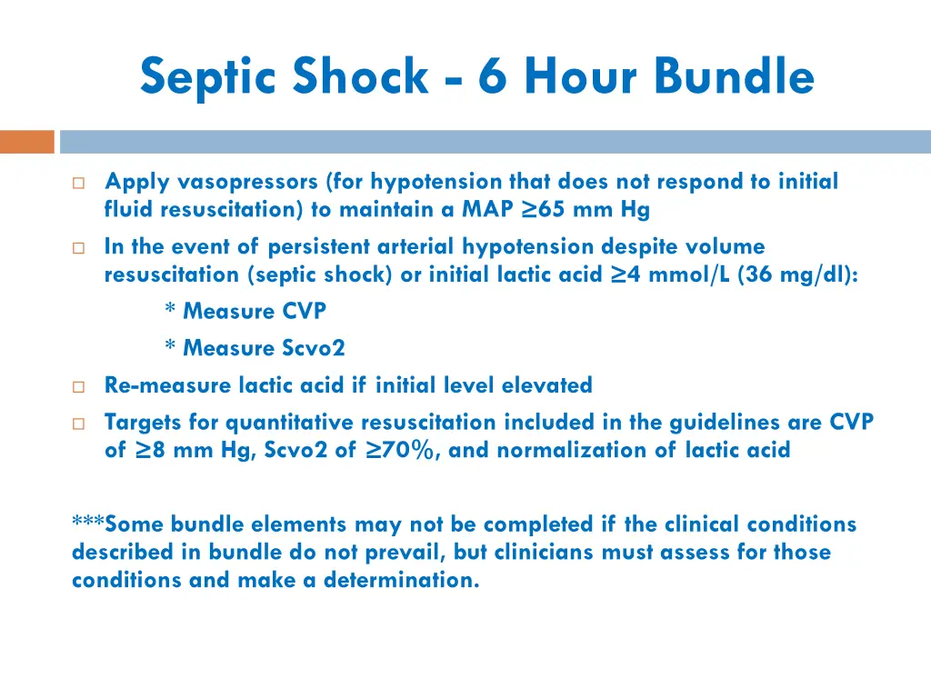 septic shock 6 hour bundle