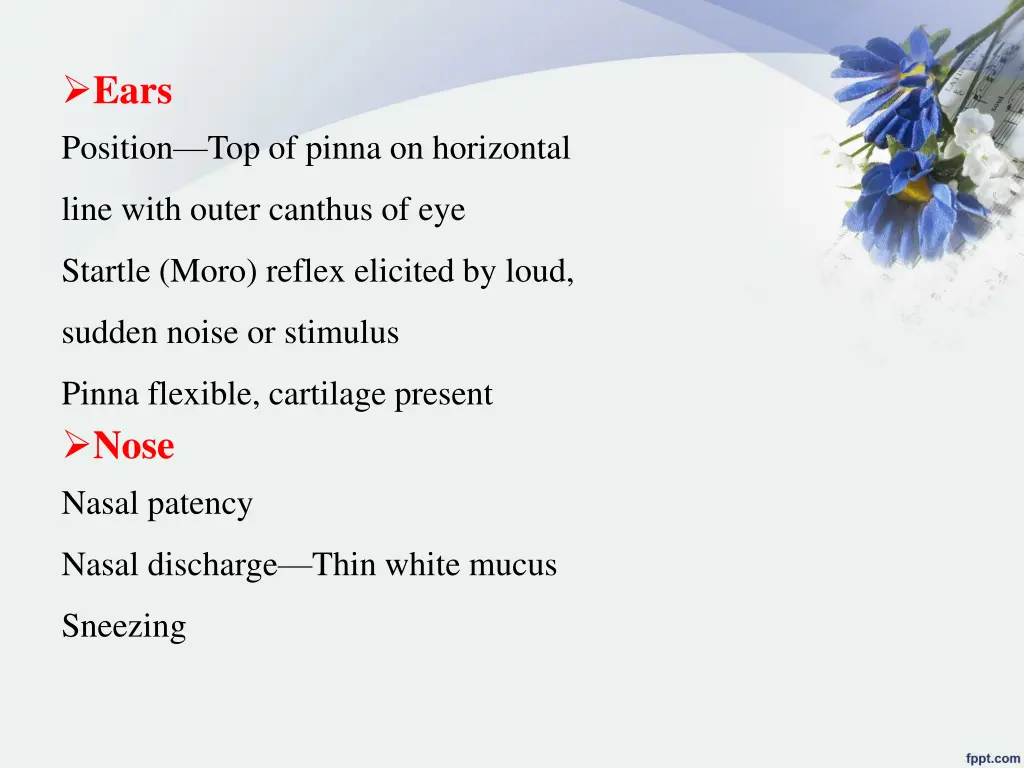 ears position top of pinna on horizontal