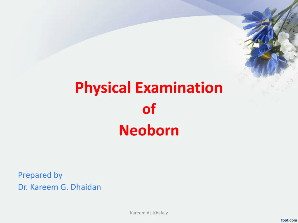 physical examination of neoborn