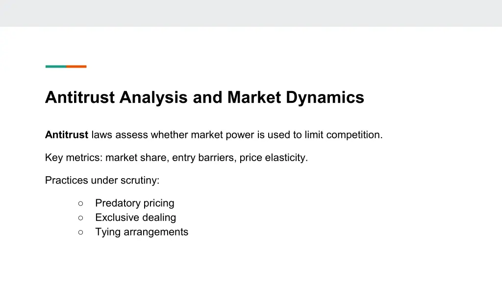 antitrust analysis and market dynamics
