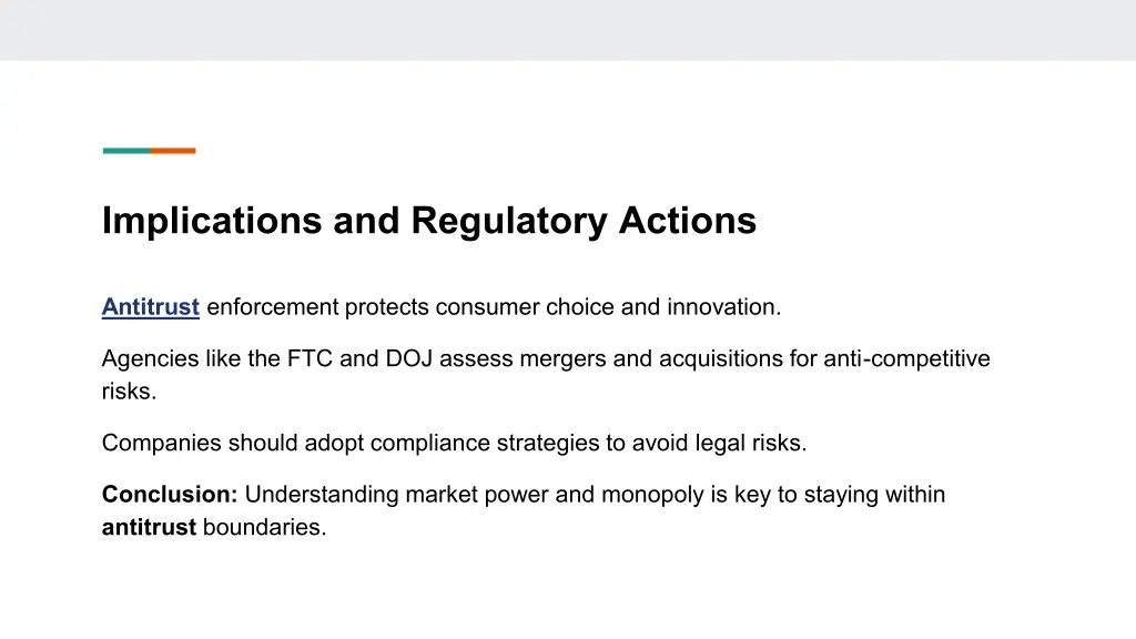 implications and regulatory actions