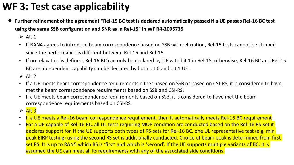 wf 3 test case applicability