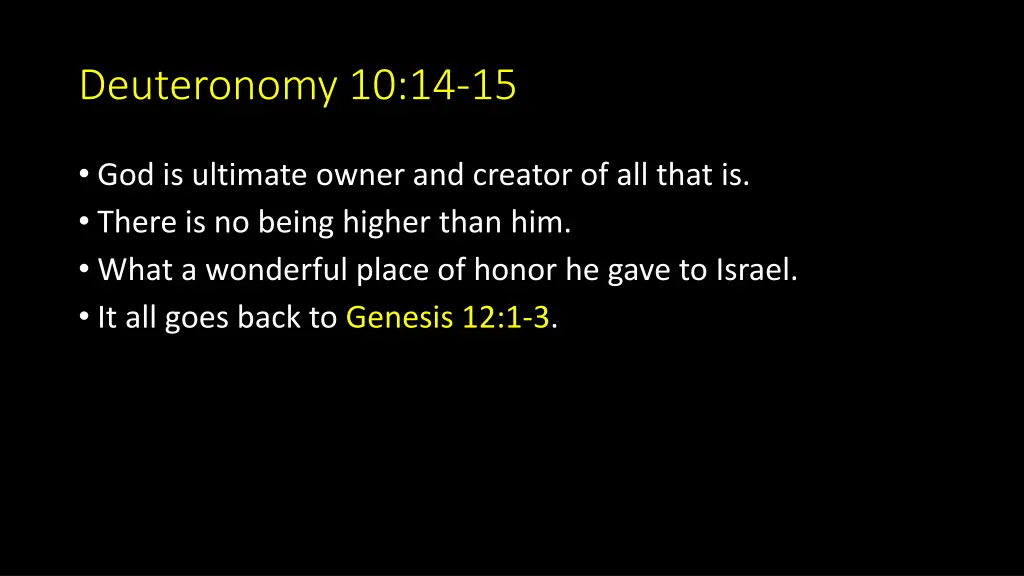 deuteronomy 10 14 15 1