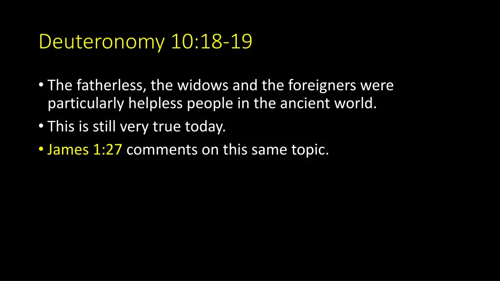 deuteronomy 10 18 19 1