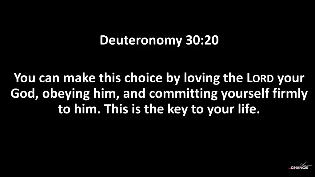 deuteronomy 30 20
