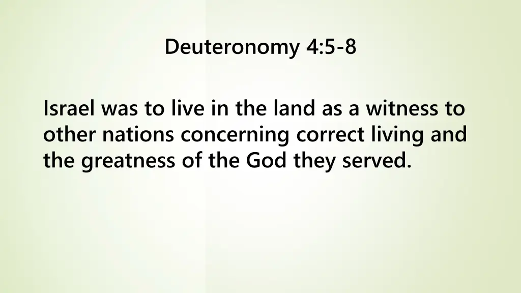 deuteronomy 4 5 8 1