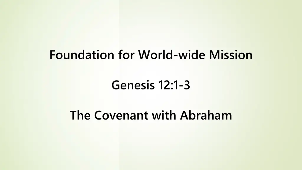 foundation for world wide mission