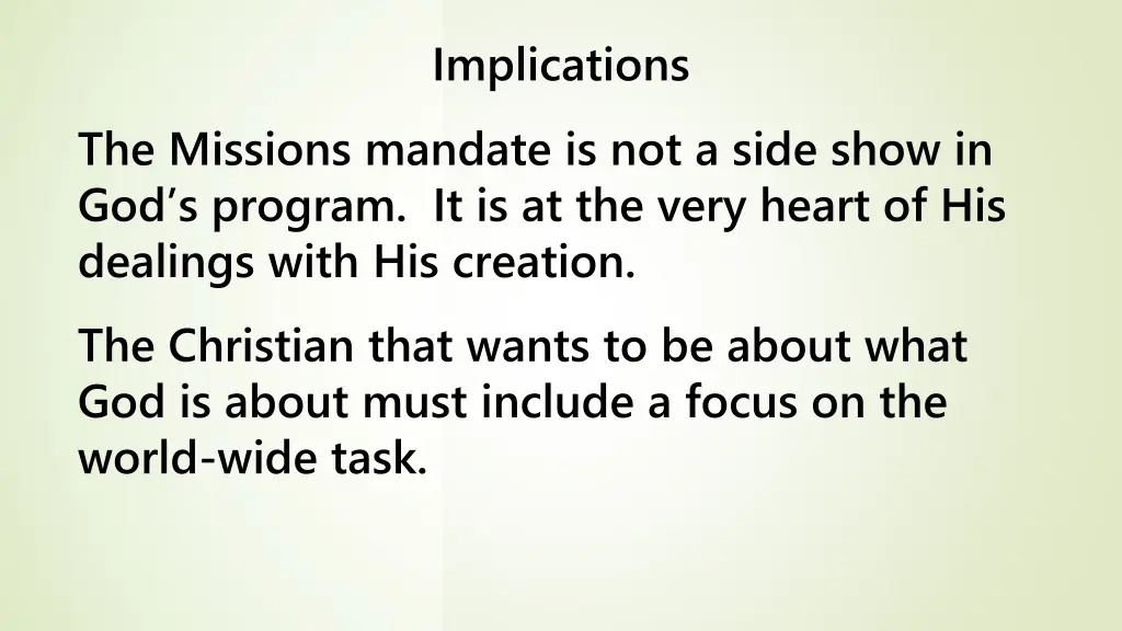 implications