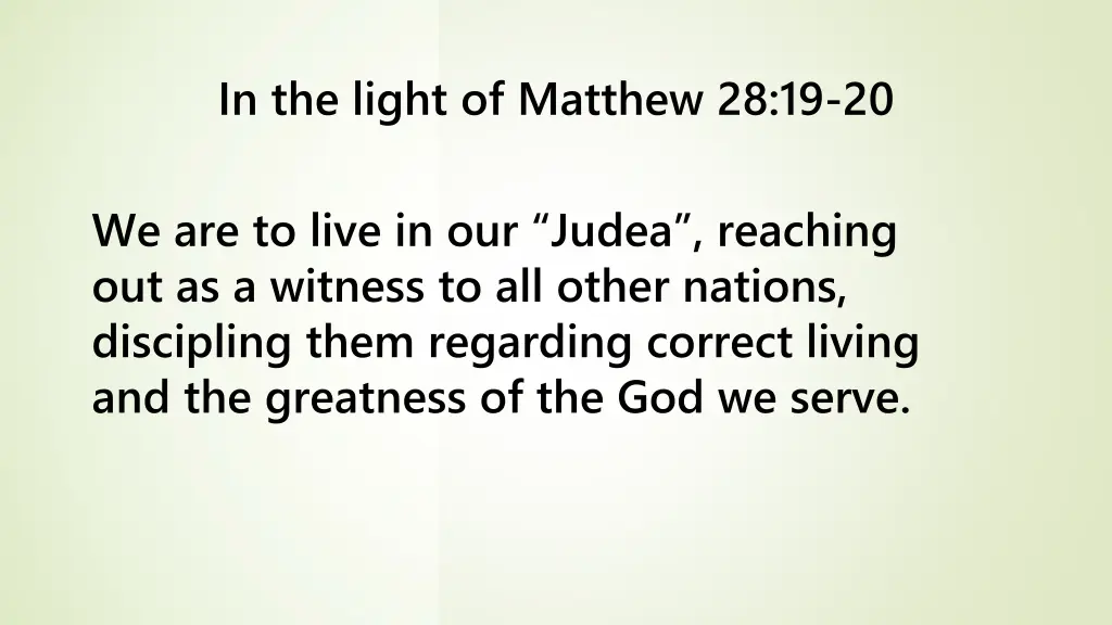 in the light of matthew 28 19 20