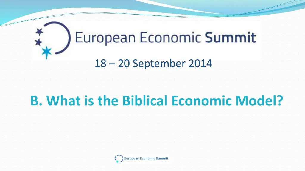 b what is the biblical economic model
