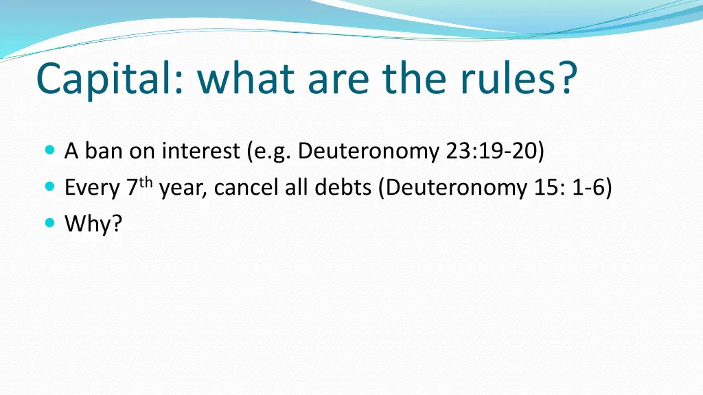 capital what are the rules