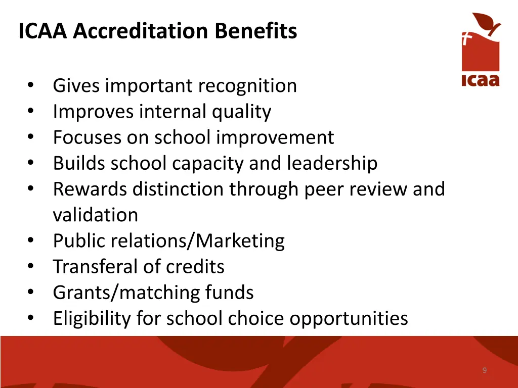 icaa accreditation benefits