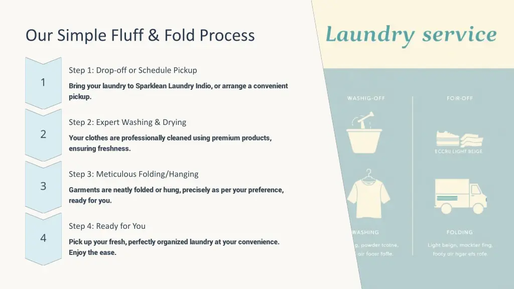 our simple fluff fold process