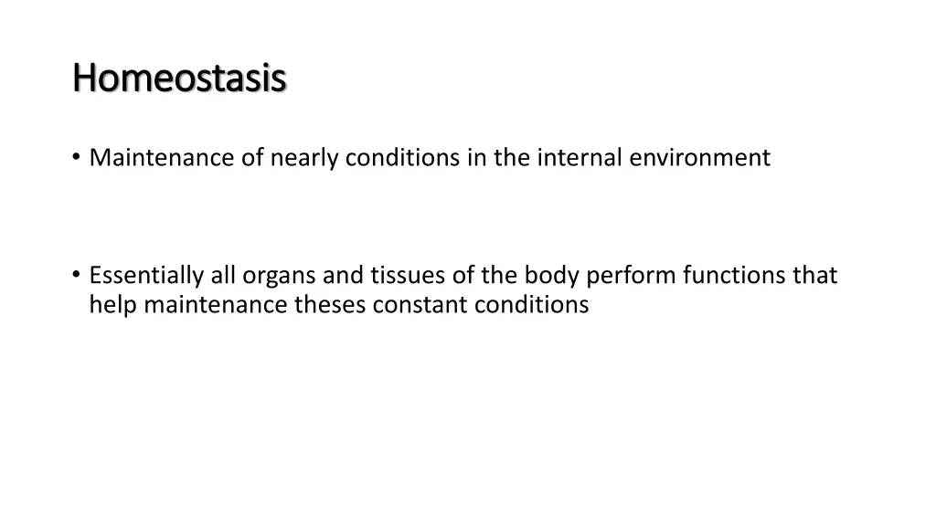 homeostasis homeostasis
