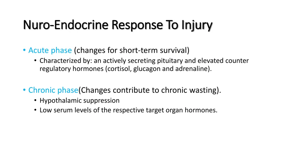 nuro nuro endocrine response to injury endocrine