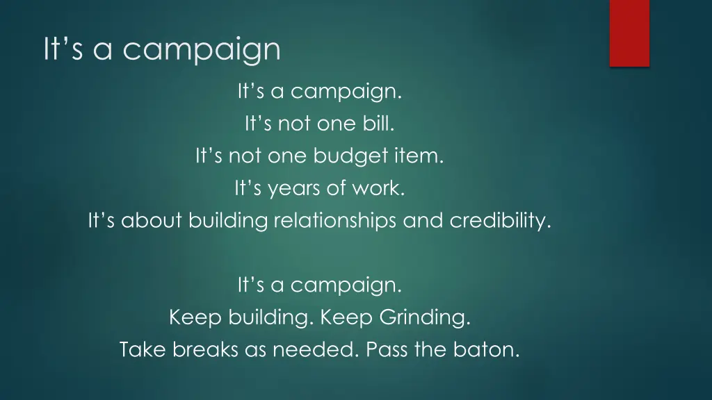 it s a campaign