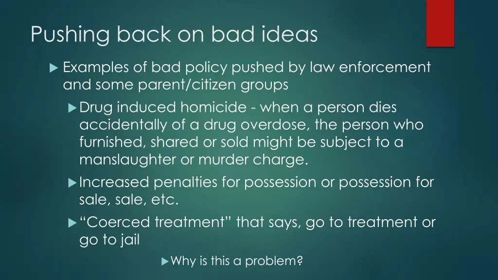 pushing back on bad ideas
