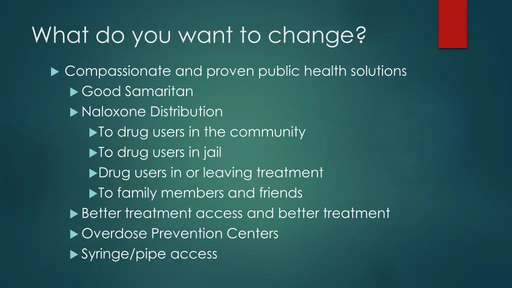 what do you want to change