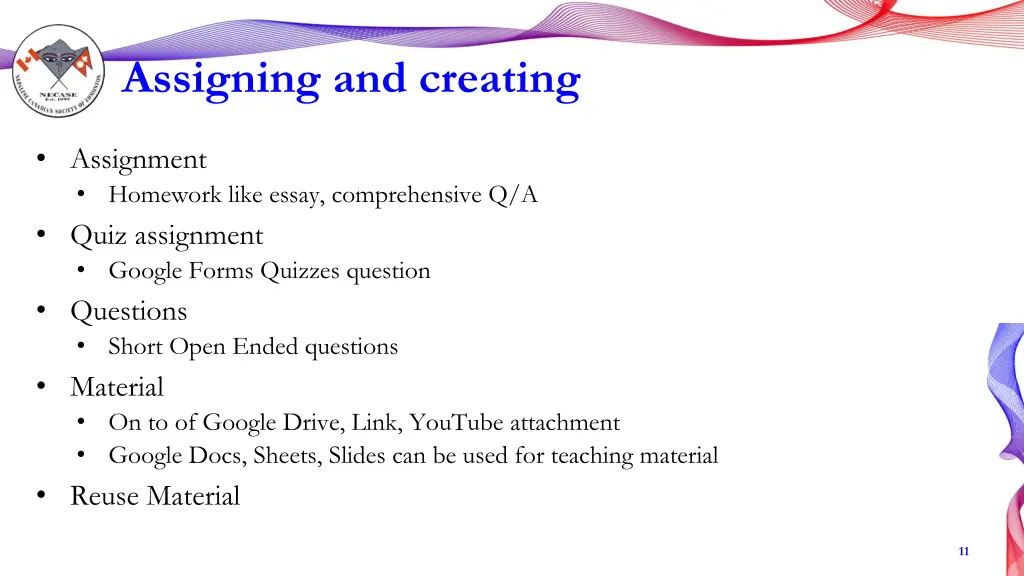 assigning and creating