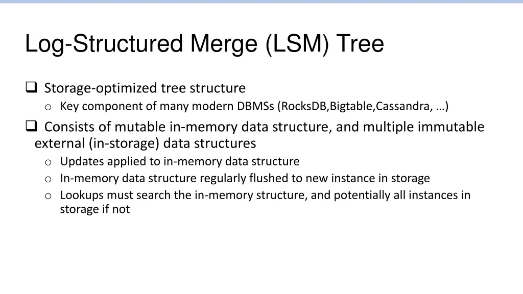 log structured merge lsm tree