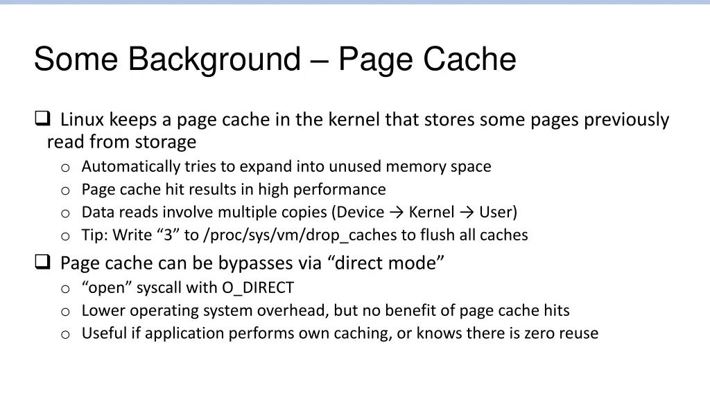 some background page cache