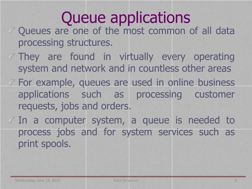 queue applications queues are one of the most