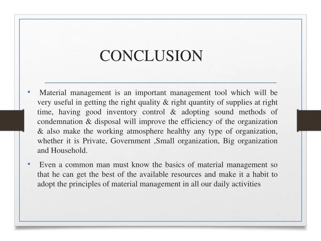 conclusion