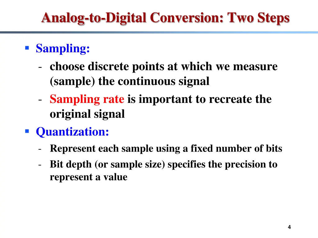 analog to digital conversion two steps