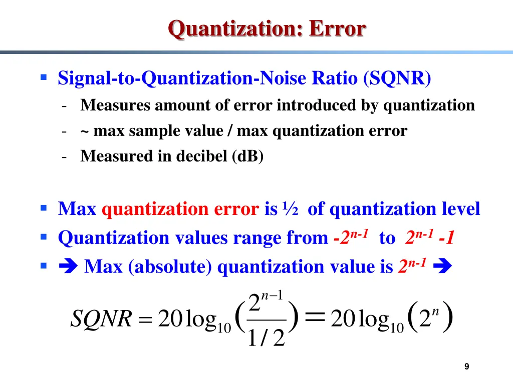 quantization error