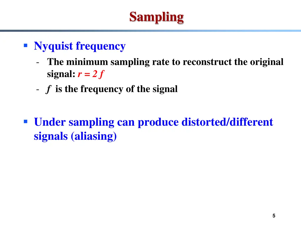 sampling