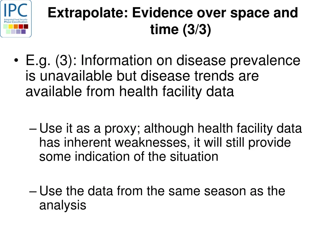 extrapolate evidence over space and time 3 3