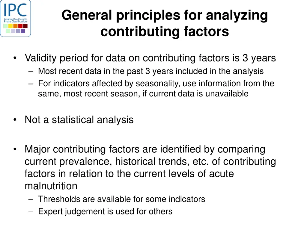 general principles for analyzing contributing