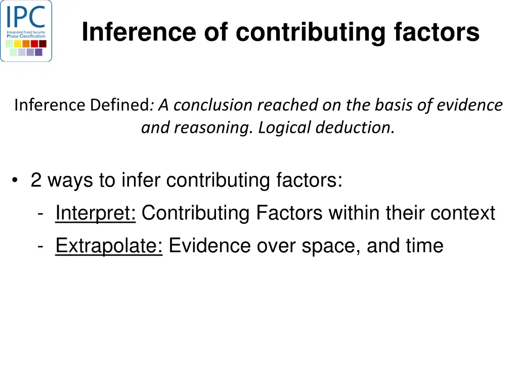 inference of contributing factors