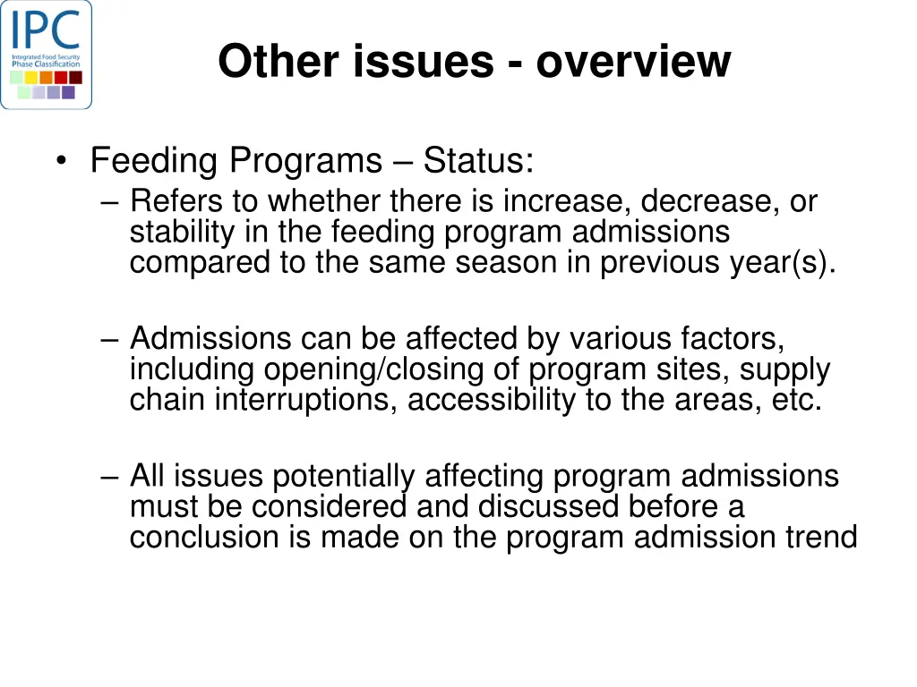 other issues overview 1