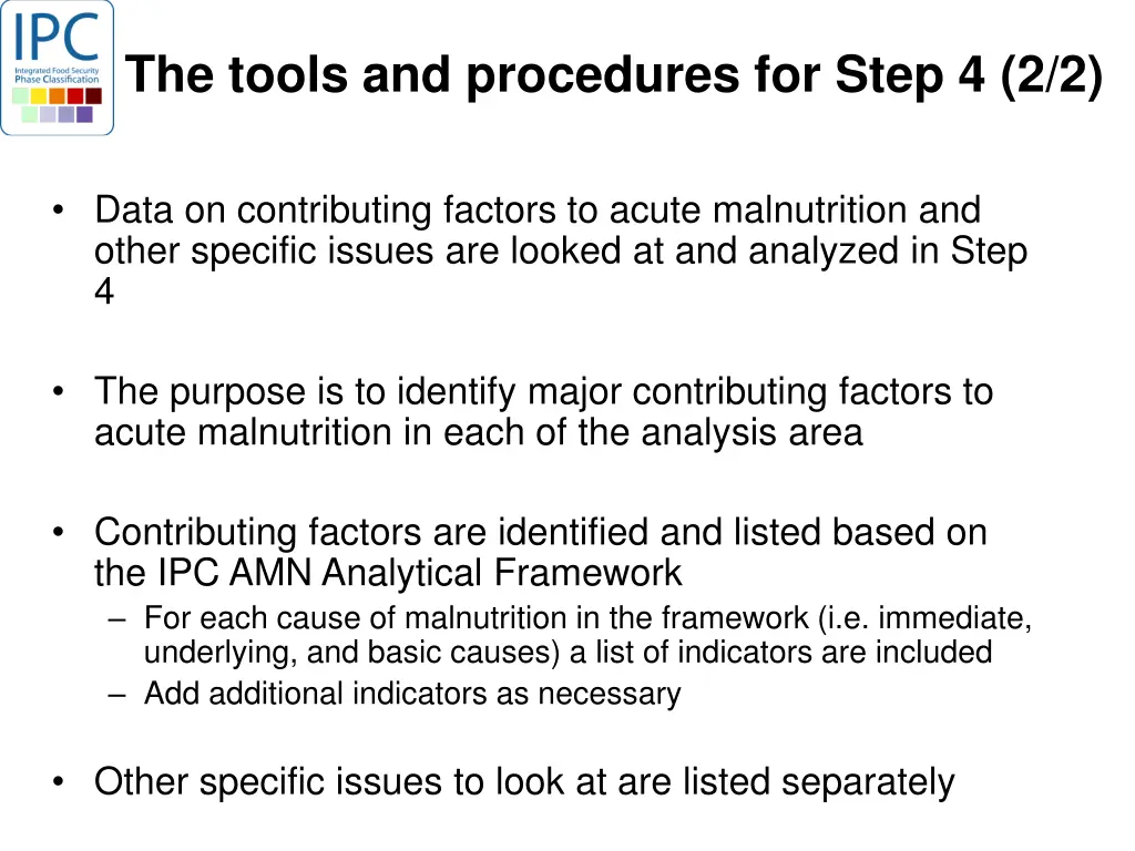 the tools and procedures for step 4 2 2