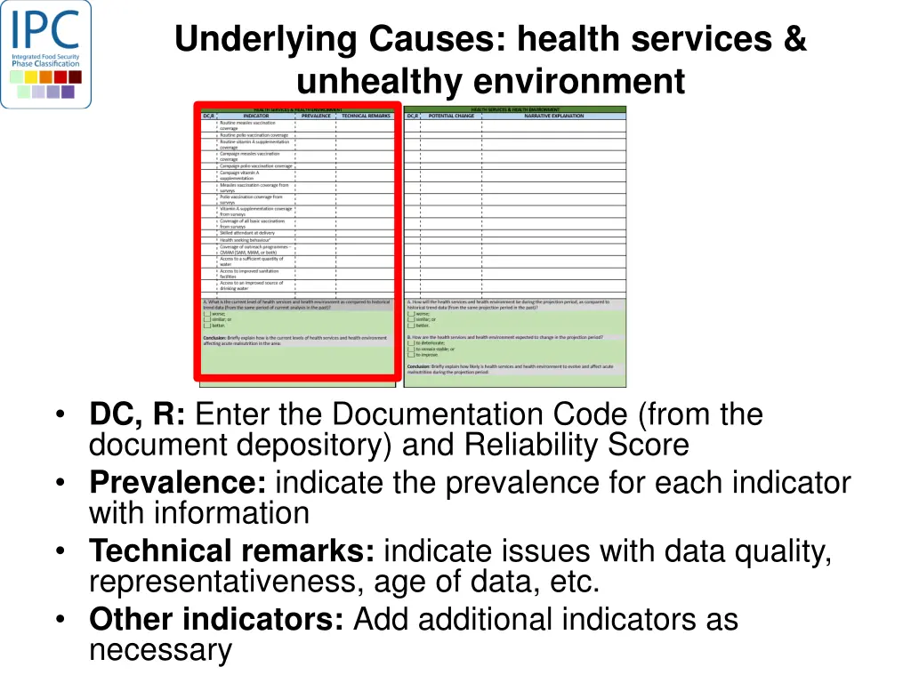 underlying causes health services unhealthy