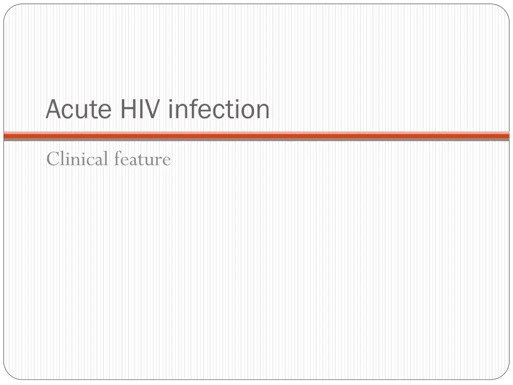 acute hiv infection