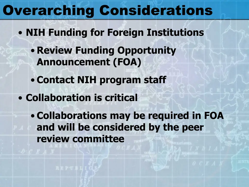 overarching considerations 1