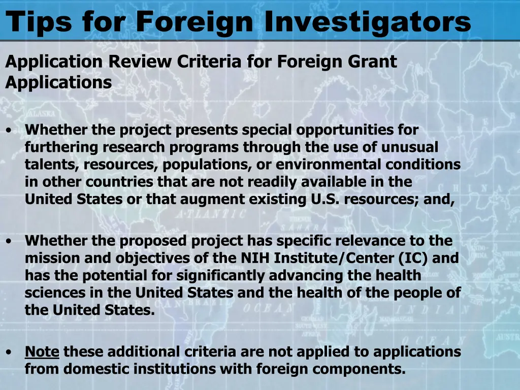 tips for foreign investigators 1