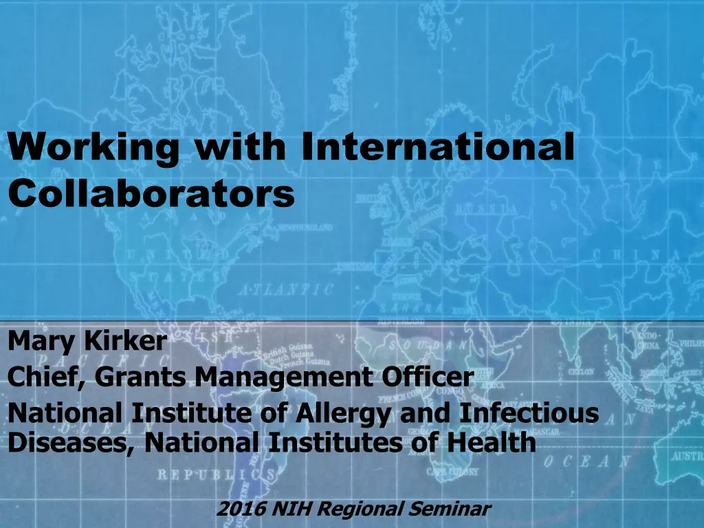 working with international collaborators