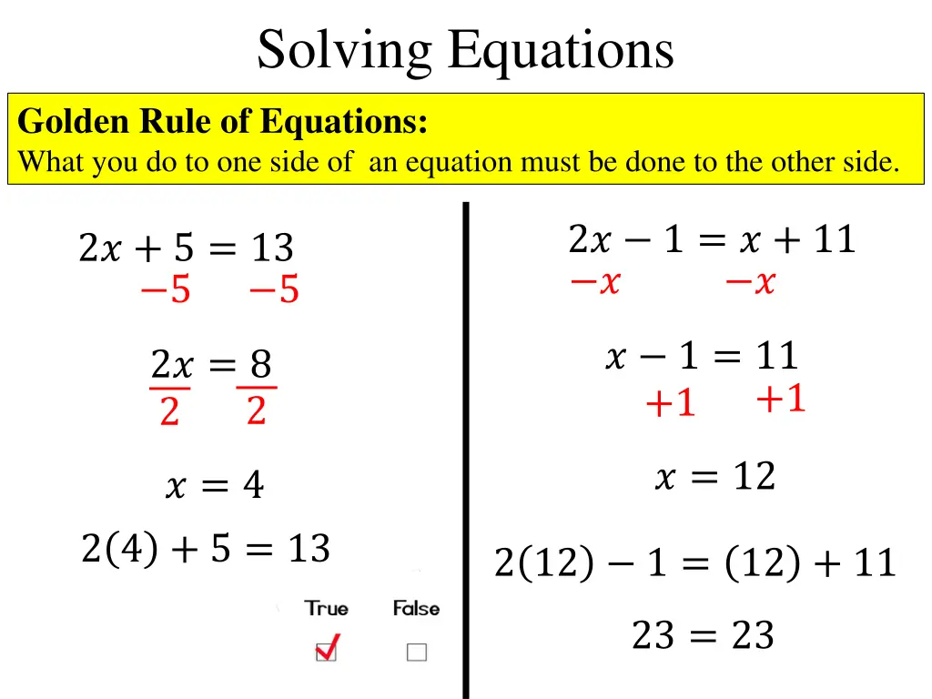 solving equations