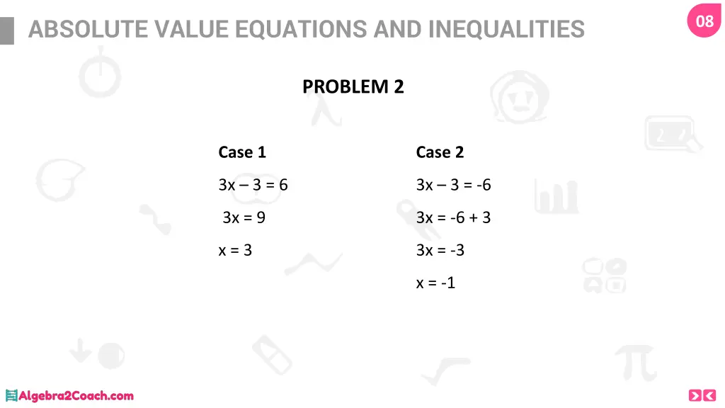 absolute value equations and inequalities 6