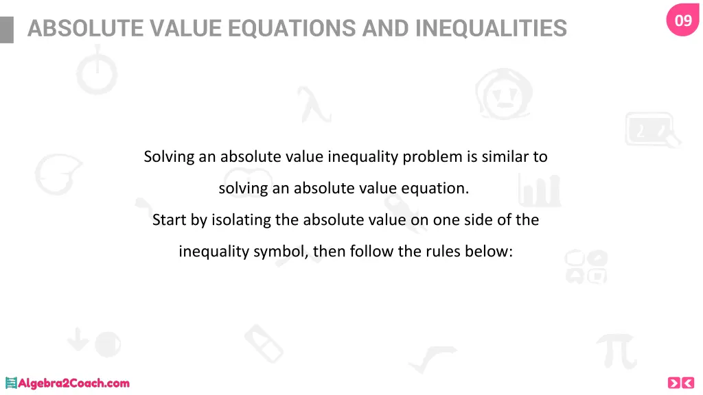 absolute value equations and inequalities 7