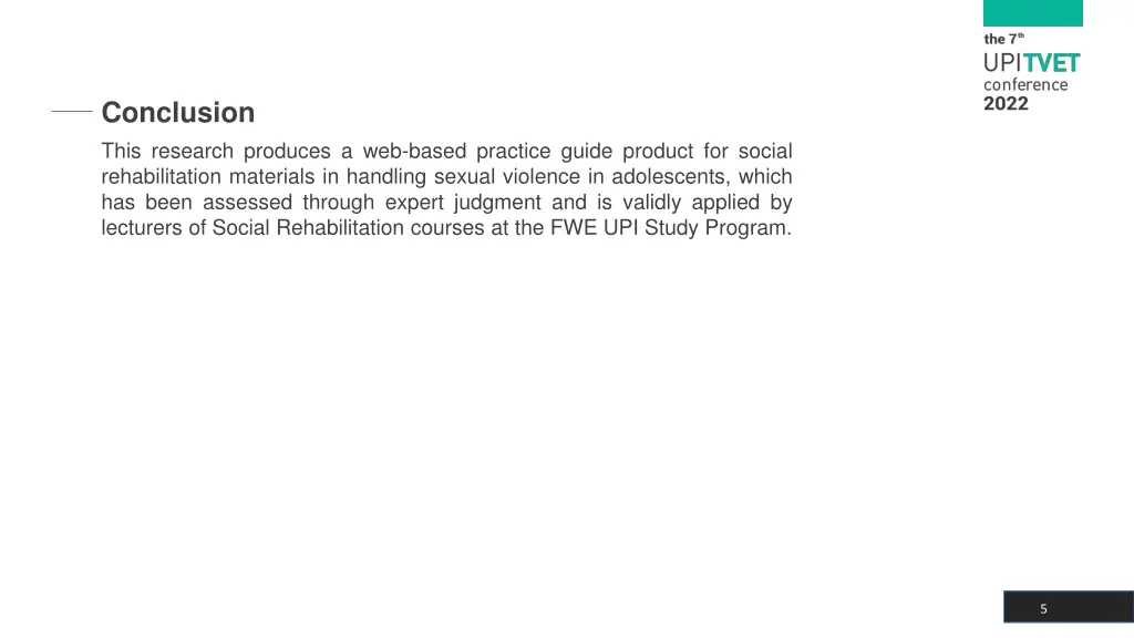 conclusion this research produces a web based