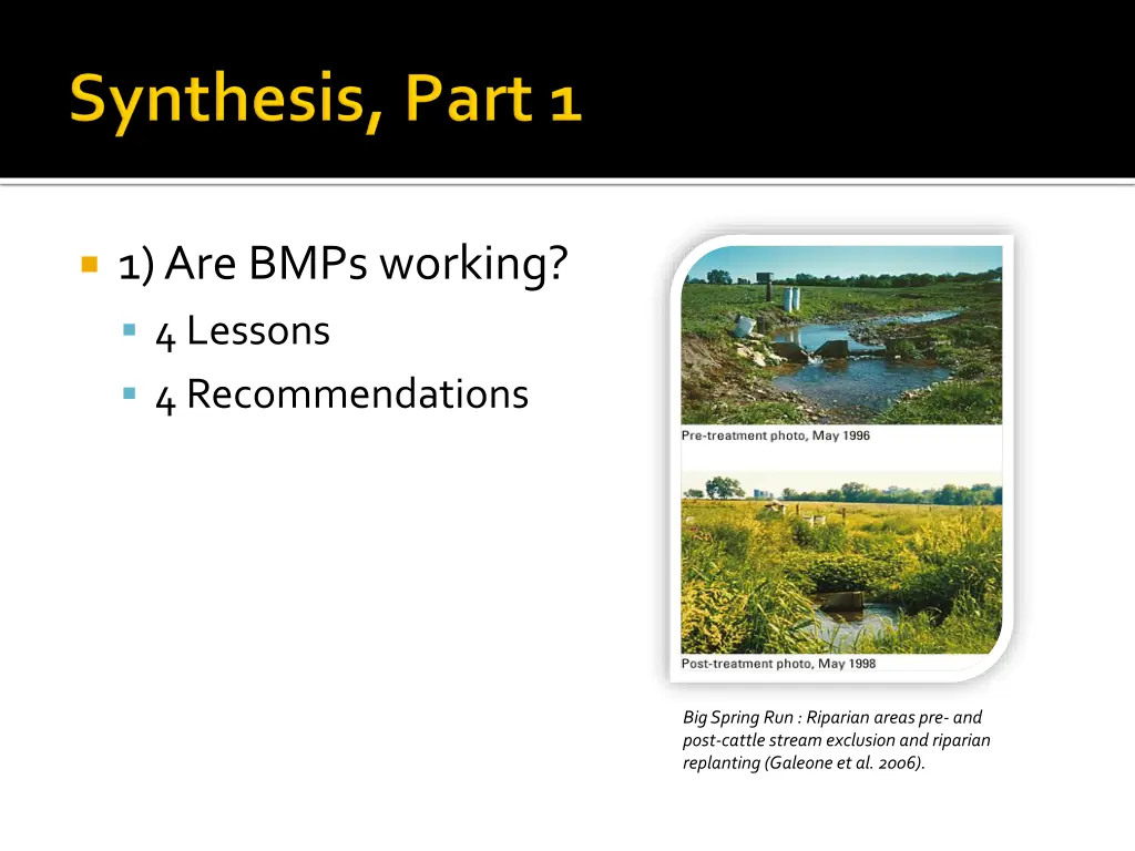 1 are bmps working 4 lessons 4 recommendations