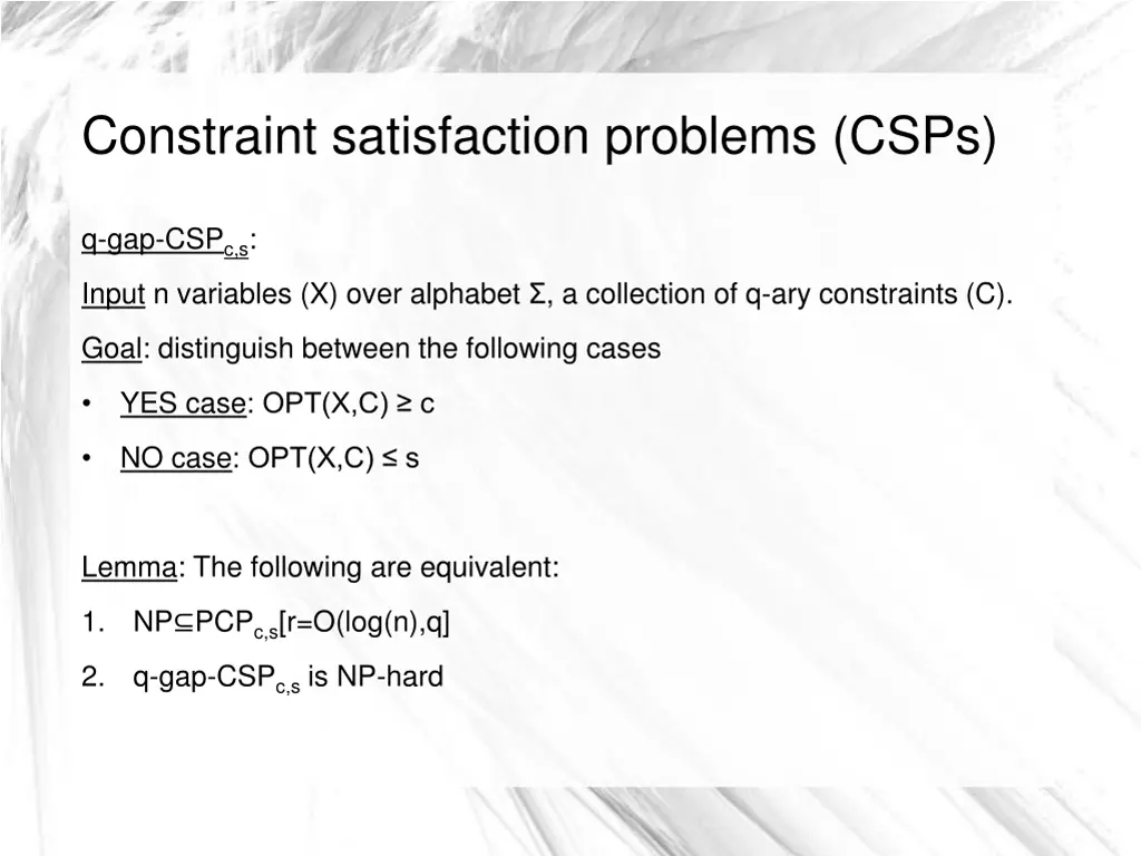 constraint satisfaction problems csps 1