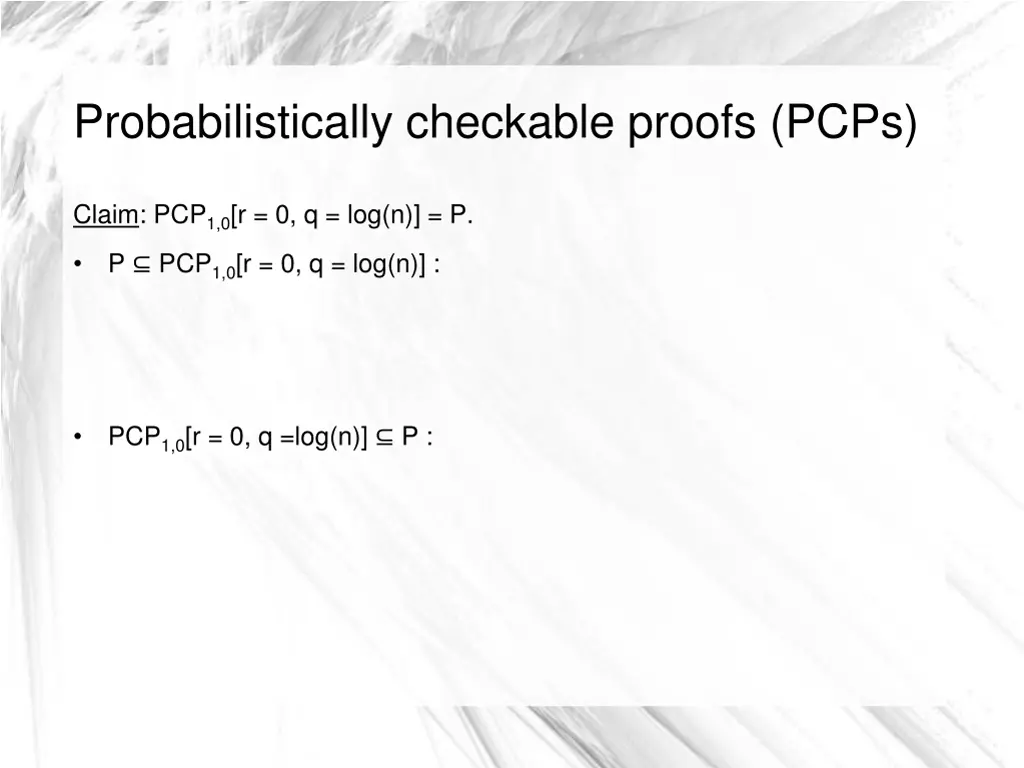 probabilistically checkable proofs pcps 5