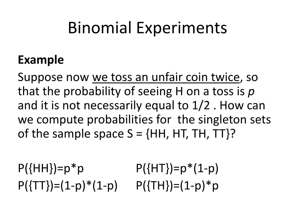 binomial experiments 1
