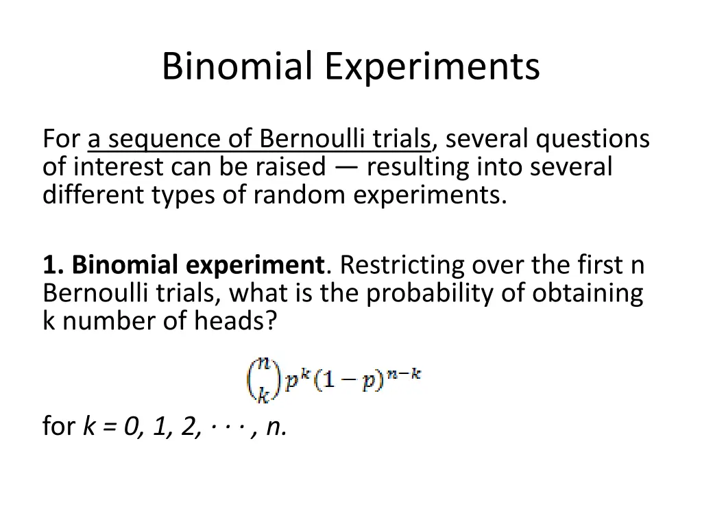 binomial experiments 4