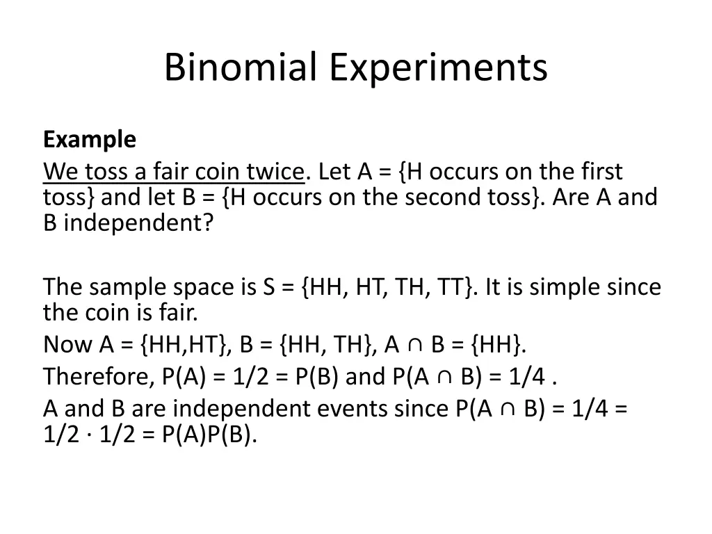 binomial experiments